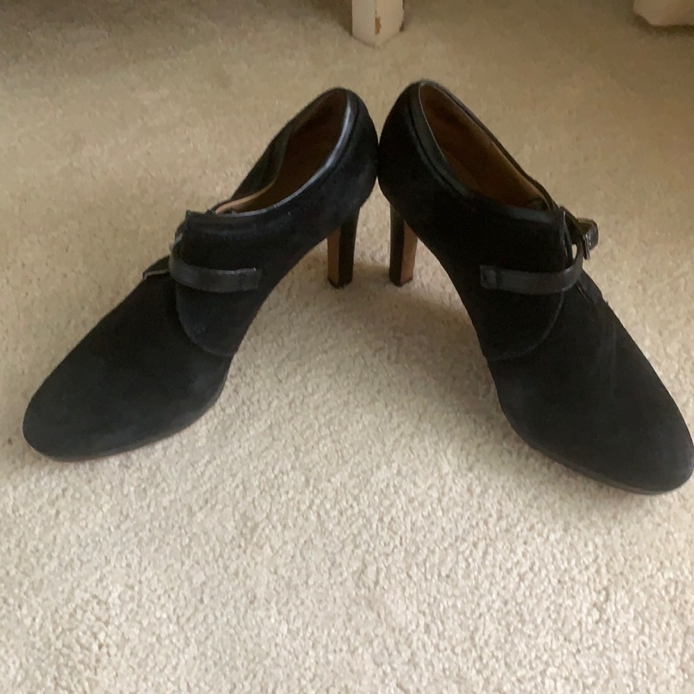 Franco Sarto Black Suede Booties